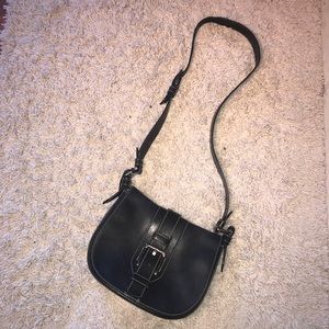 Vintage Bally Black Leather Crossbody Purse